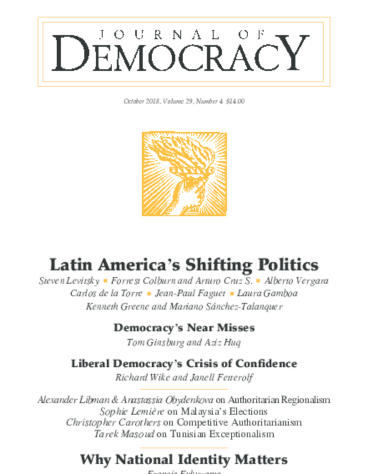 The Downfall of Malaysia’s Ruling Party | Journal of Democracy, Vol 29(4), 114 – 128, October 2018